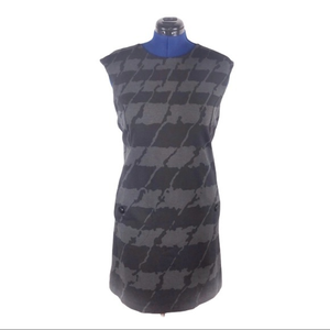 Michael Michael Kors XL grey‎ black retro A line back zipper sleeveless dress